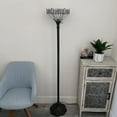 thumbnail image 4 of Tiffany Floor Lamp Vintage White Hexagon Stained Glass Mission for Living Room Bedroom 12'W*12"D*66"H, 4 of 6