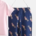 thumbnail image 5 of felwors Boys Short Pajama Set 2Piece Short Sleeve Tops Pants PJs Summer Sleepwear for Kids(Z03-Pink,18-24 Months), 5 of 7