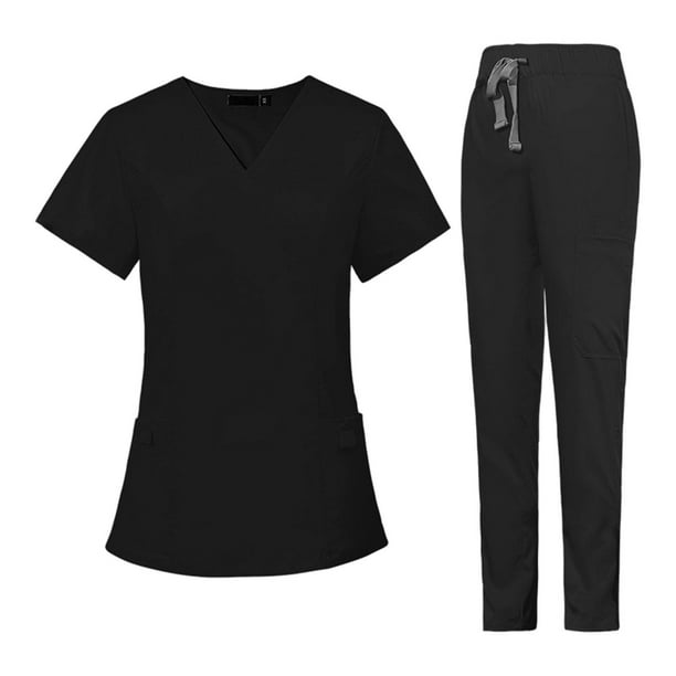 Conjunto De Uniforme Médico Para Mujer Strade Fareast Limited Ropa De Trabajo Negro S