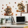 thumbnail image 4 of Hometravel Cartoon Squirrel with lnut Wall Stickers, Removable Autumn Themed Vinyl Decals, Self-Adhesive Art for Bedroom, Living Room, Home Wall Decor, 4 of 7