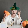thumbnail image 6 of Wovilon Halloween Green Witch Hat Magics Hat Witch Hat, 6 of 6