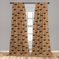 thumbnail image 5 of Ambesonne Kitchen Curtains, Coffee Cups Espresso, Pair of 28"x95", Chocolate Pale Brown, 5 of 5