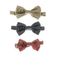 thumbnail image 3 of Adult Chambray Adjustable Pre-Tied Bow Tie - Black, 3 of 4
