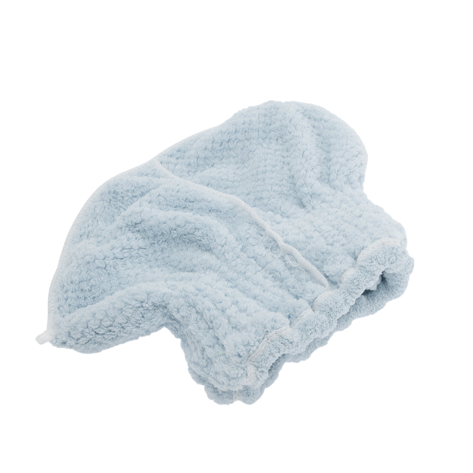 Unique Bargains 1pc Water-absorbent Quick Drying Bow Hair Towel 9.45"x 11.81" Gray Blue