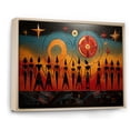 thumbnail image 2 of Designart "African Tribal flow VI" African Tribes Floater Framed Wall Art Print, 2 of 7