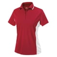 thumbnail image 2 of Charles River Apparel 2810 Women's Color Blocked Wicking Polo-Red/White-L, 2 of 2