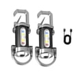 thumbnail image 3 of 2 linternas de llavero de bolsillo, brillantes, portátiles, recargables por USB, para senderismo, pesca, casa, paseos, perros, camping., 3 of 8