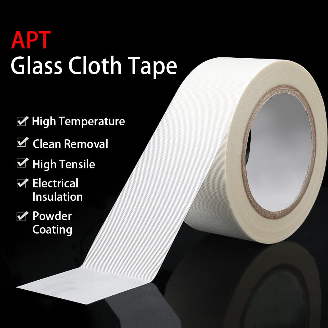 High-Temp Glass Cloth Tape 1.25" x 36 YDS 7 Mils (2 Rolls Pack)