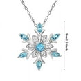 thumbnail image 5 of Kcodviy Christmas Gemstone Snowflake Necklace Pendant Rhinestones Jewelry Charms For Women s Party Gifts Zircon Christmas Snowflake Necklace Fashion Necklace Long Necklace with Pendant Nec, 5 of 6