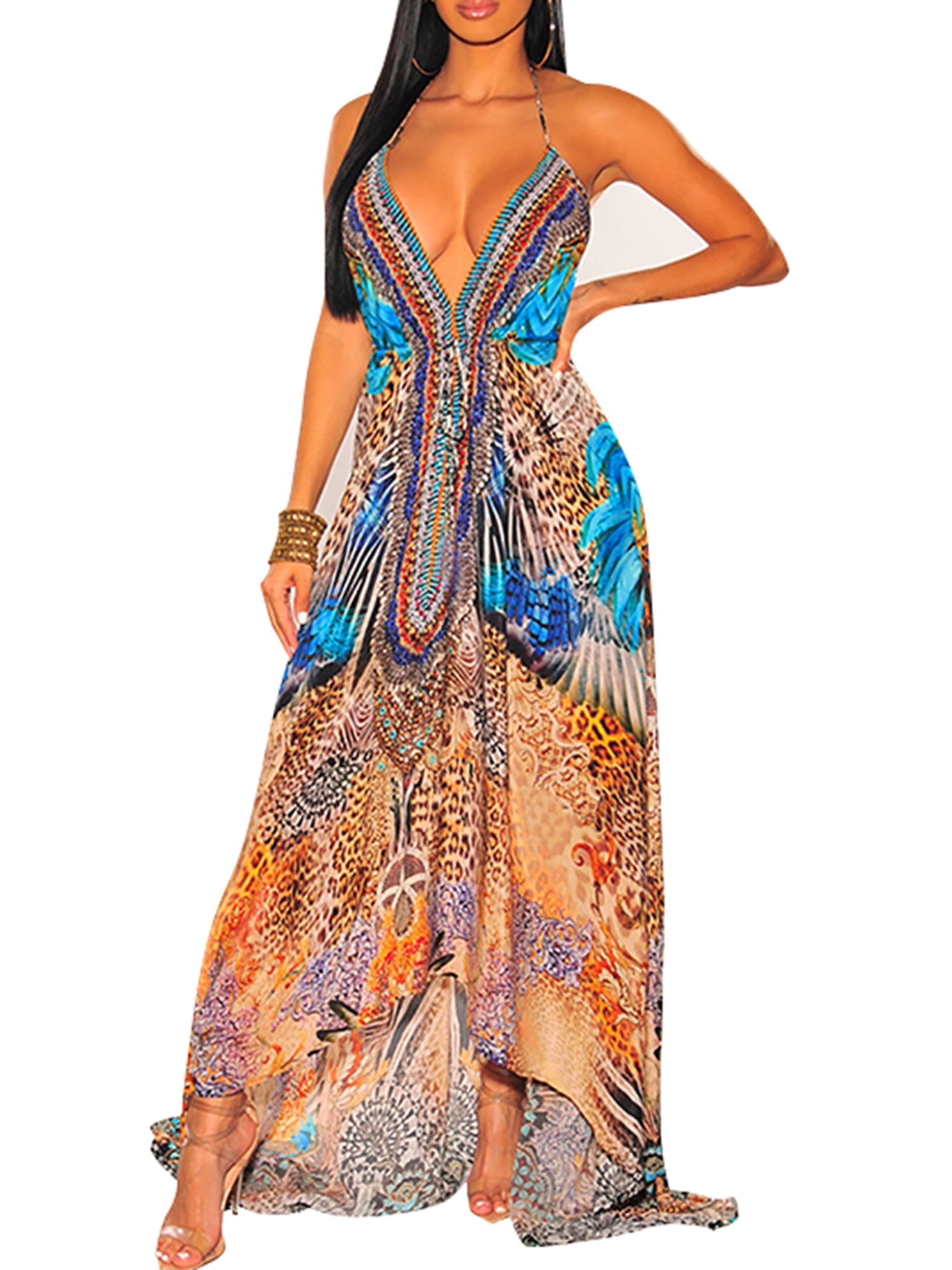 halter flowy dress