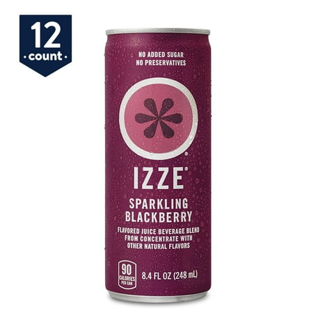 IZZE Sparkling Juice, Blackberry, 8.4 oz Cans, 12 Count
