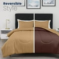 thumbnail image 2 of Martex 2-Piece Twin Reversible Comforter Set | Super Soft Lightweight | Khaki/Chocolate, 2 of 9