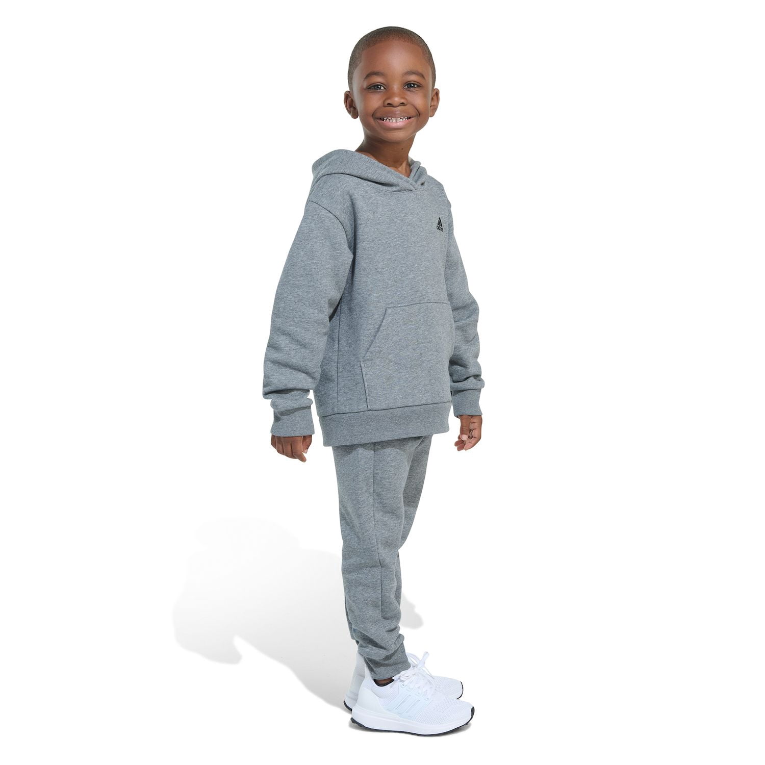 Boys 4-7 Adidas Minimal Logo Fleece Pullover Set Color: Gray Size: 6