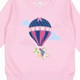 thumbnail image 3 of Inktastic Hot Air Balloon with Flowers and Clouds Toddler Sweatshirt, 3 of 4