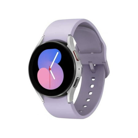 SAMSUNG Galaxy Watch 5 40mm LTE Smartwatch w/ Body, Health, Fitness and Sleep Tracker, Improved Battery, Sapphire Crystal Glass, Enhanced GPS Tracking, US Version, Silver Bezel w/ Purple Band