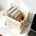 thumbnail image 4 of XIBUFE Boho Magazine Rack,Rope Woven Newspaper Rack,Magazine Baskets with Rope Fabric Design,Magazine Holder Storage, 4 of 7