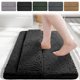 thumbnail image 1 of Alfombra gruesa y suave para baño - Esterilla de ducha absorbente de agua antideslizante de 16x24 pulgadas para suelo de baño, gris, 1 of 9