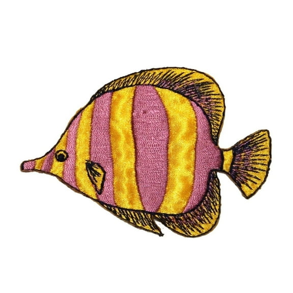 ID 0173 Tropical Fish Patch Swimming DIY Craft Iron On Badge Applique