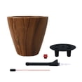 thumbnail image 6 of 2-Pack 10 in.Dark Wood Plastic Self-watering Planter Pot, 6 of 7