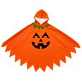 thumbnail image 3 of Halloween Kids Pumpkin Hooded Poncho Party Dress Up Accessories (Orange1 6-7 Years), 3 of 3