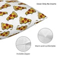 thumbnail image 3 of Pofeuu Pizza Print Double-sided plush pillowcase Square Throw Pillow Covers Pillows Cover for Living Room Bedroom Sofa Couch Cushion Cover（No pillow core）-26"x26", 3 of 7