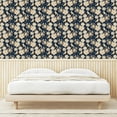 thumbnail image 3 of Ambesonne Floral Birds Peel & Stick Wallpaper for Home, Night Garden Flourish, 13"x100", Dark Night Blue Camel, 3 of 5