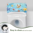thumbnail image 4 of ZIATUBLE Ocean Starfish Toilet Tank Lid Cover Soft Toilet Water Tank Cover with Elastic Edges Toilet Tank Lid Dust Cover Easy to Clean Toilet Tank Protector Cover for Bathroom Decor, 4 of 5