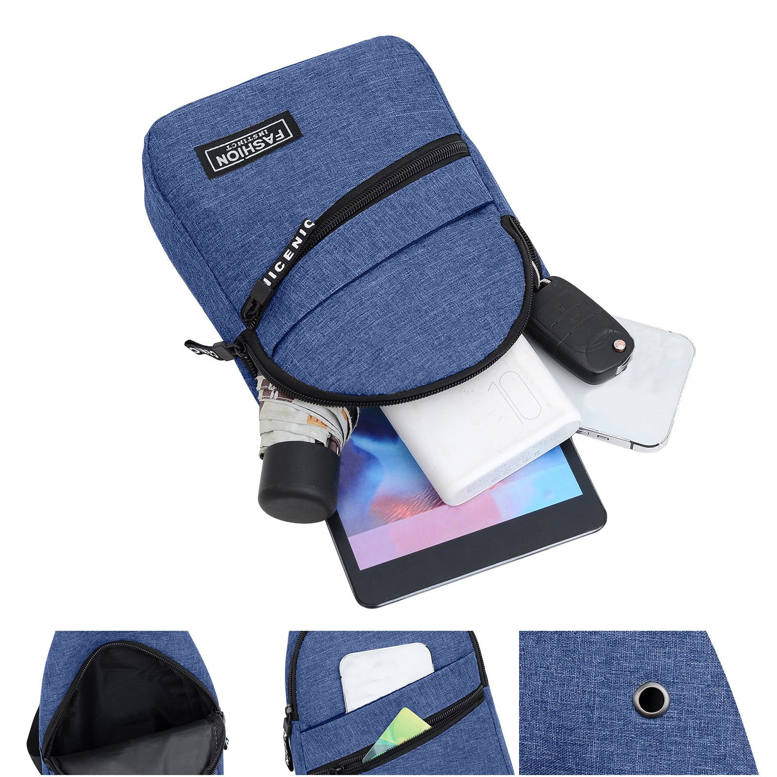 LONKITO Crossbody Bags for Men Trendy Sling Bag Backpack Casual Chest Bag with Convertible Shoulder Strap