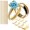 Golden, variant on Ring Sizers for Loose Rings, 14 count 2-In-1 Tightener Kit with Spiral Coil & Spacer Adjuster for 1-9.5 mm Engagement Wedding Thin Band, Inserts  0.5-1.5 Sizes ()