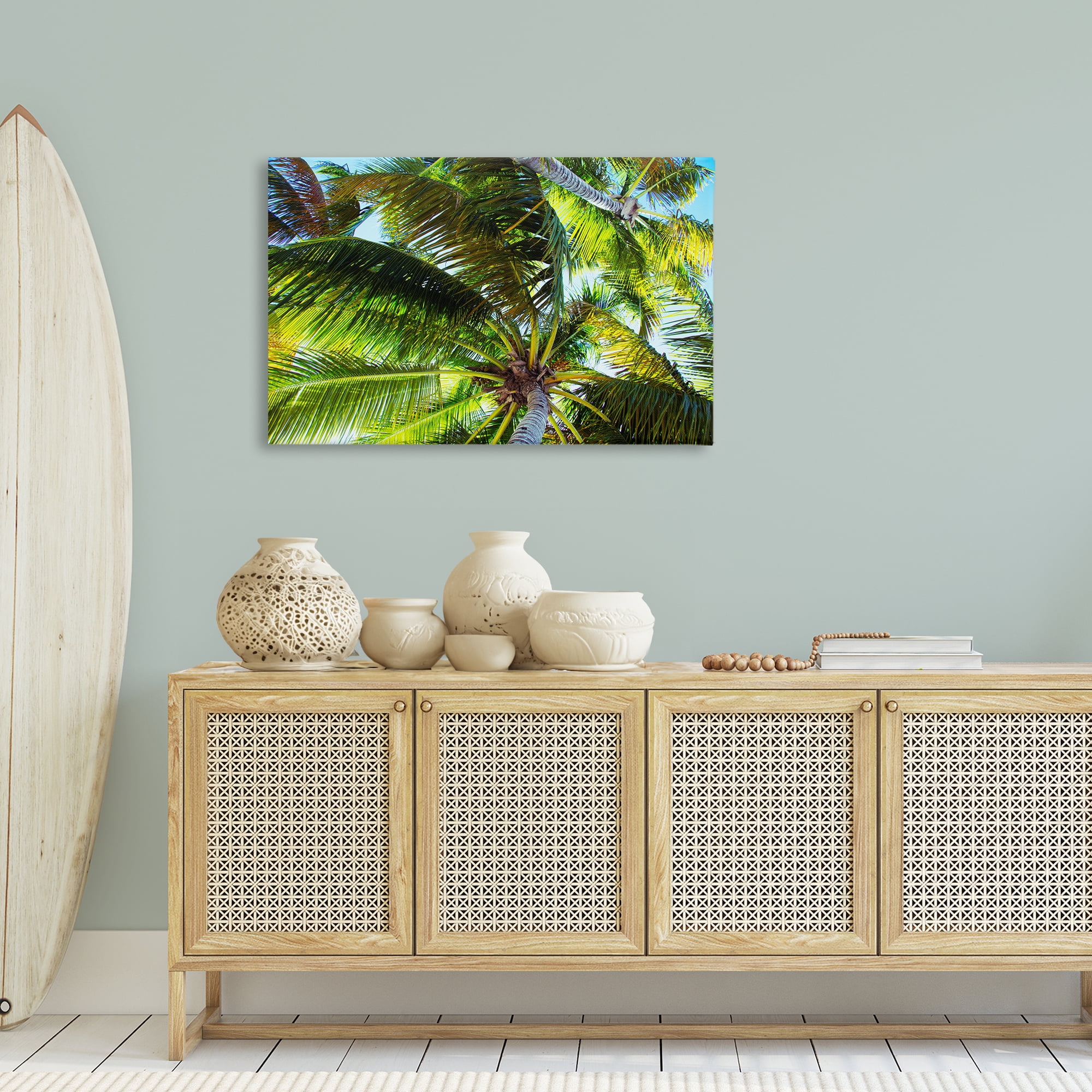 Stupell Industries Swaying Palm Leaves Botanical & Floral Photography Gallery Wrapped Canvas Art Print Wall Art, 36 x 24