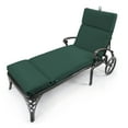 thumbnail image 2 of Jordan Manufacturing 72" x 22" Forest Green Solid Rectangular Outdoor Chaise Lounge Cushion with Ties and Hanger Loop, 2 of 12