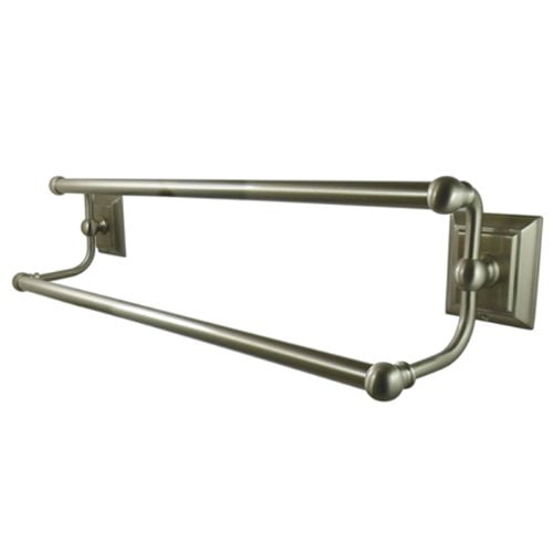 Kingston Brass Millenium Double Porte-Serviettes, 24", Nickel Satiné