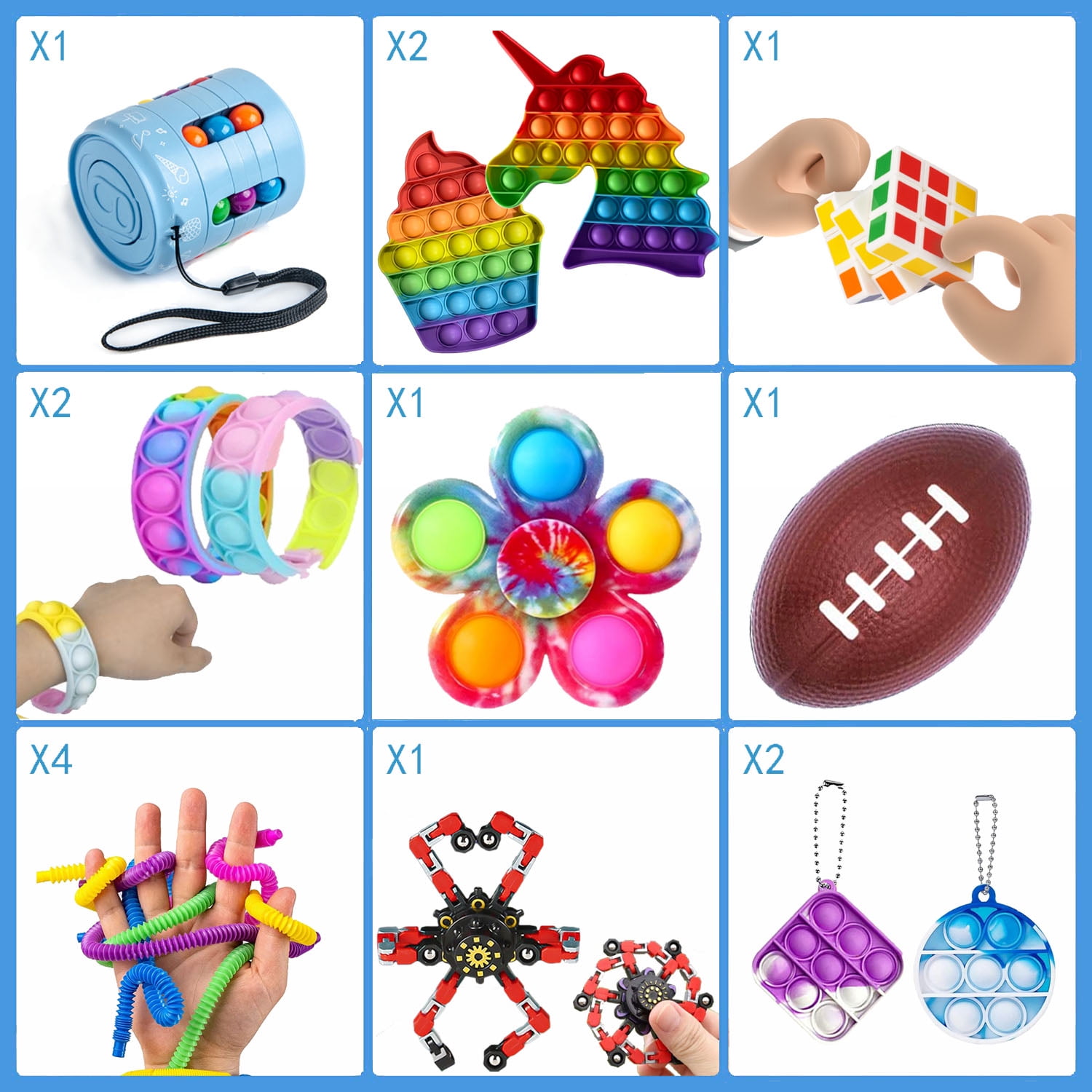 Hongyou 120-Piece Fidget Toys Party Favors Gifts for Kids, Adults