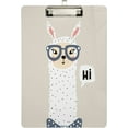 thumbnail image 2 of FMSHPON Hi Llama Alpaca White Clipboard Hardboard Wood Nursing Clip Board and Pull for Standard A4 Letter 13x9 inches, 2 of 8