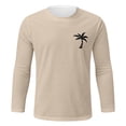 thumbnail image 3 of Caqnni Men's Relaxed Fit Midweight Long-Sleeve Casual T-Shirt Pullover 3D Printed Stylish Graphic (Z01-Khaki,XXL), 3 of 5