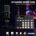 thumbnail image 6 of All-in-One Audio Mixer for Gamers & Streamers, Facmogu G9 Pro Sound Card Interface: XLR/3.5mm Input, Bluetooth 5.0, 48V Phantom Power, Voice Changer, RGB - Not for USB Mic, 6 of 8