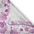 thumbnail image 3 of Ambesonne Orchid Kitchen Curtains, Ornate Floral Curly Leaf, 55"x39", Lilac Magenta White, 3 of 3