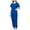 Blue, variant on Xfvqtps Scrubs Set for Women Stretch Scrub Top and Elastic Waist Jogger Pants with 5 Pockets Anti Wrinkle Soft Nursing Uniform Set Round Neck Zipper Short Sleeve Working Uniform Set Blue