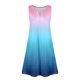 thumbnail image 5 of Vestido Corto para las Mujeres de Verano, la Impresión de la Moda de Bolsillo Botón sin Mangas Cuello en V para Casual Y Diario, 5 of 7