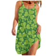 thumbnail image 1 of SMihono Robe Maxi Bohème d'Été pour Femmes Grande Taille Mode pour Femmes Aguichant Sans Manches Mignonne Ourlet Imprimé Dessin Animé Ample Robe de Plage Robe Évasée de Plage, 1 of 4