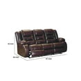 thumbnail image 5 of Reclining Sofa with Pull Tab Reclining Motion Mocha Brown, 5 of 5