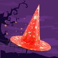 thumbnail image 2 of Floleo Witch Hat Halloween Costume Accessory Pointed Hat for Kids Adults, Magic Wizard Hat for Cosplay Party, Foldable Oxford Cloth Witch Hat for Trick-or-Treat, 2 of 5