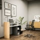 thumbnail image 4 of Escritorio Top Living con Entrepaño y Estantes Laterales Café Negro y Blanco, 4 of 6