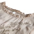 thumbnail image 3 of CHOK Women Plus Size Casual Loose Linen 3/4 Sleeve Solid Boho Tunic Blouses Tops, 3 of 4