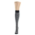 thumbnail image 2 of MeMoi Women's Diamond Cut Knee-High Socks - Womens - Female, One Size, Olive Heather, 2 of 2