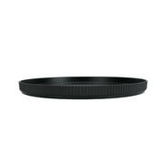 Mainstays Ribbed Recycled Plastic Dinner Plate, Black, 10 in