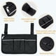 thumbnail image 3 of Bolsa para silla de ruedas (negra, 32,5 x 18 cm) con bolsillos, bolsa para reposabrazos lateral de silla de ruedas, bolsa de almacenamiento para accesorios de silla de ruedas y scooter de movilidad, 3 of 5