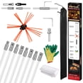 thumbnail image 1 of Morinoli 26 Feet Chimney Sweep Kit, Chrome Button Locking System, Chimney Cleaning Kit, Chimney Brush, Chimney Cleaning Tool, Chimney Cleaning System with 8 Flexible Chimney Rods, 1 of 2