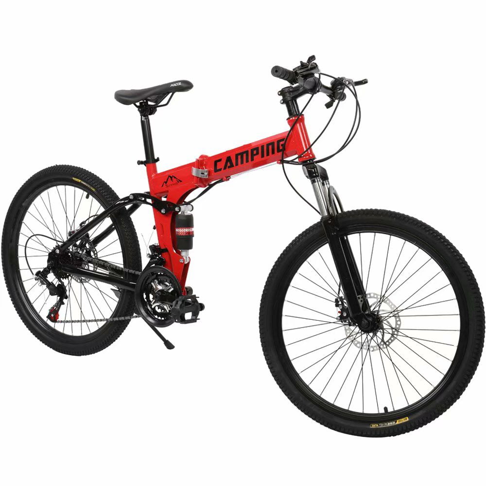 26 Inch Steel Carbon Mountain Trail Bike Full Suspension Frame Folding Bicycles Adult Mountain Bikes 21 Speed