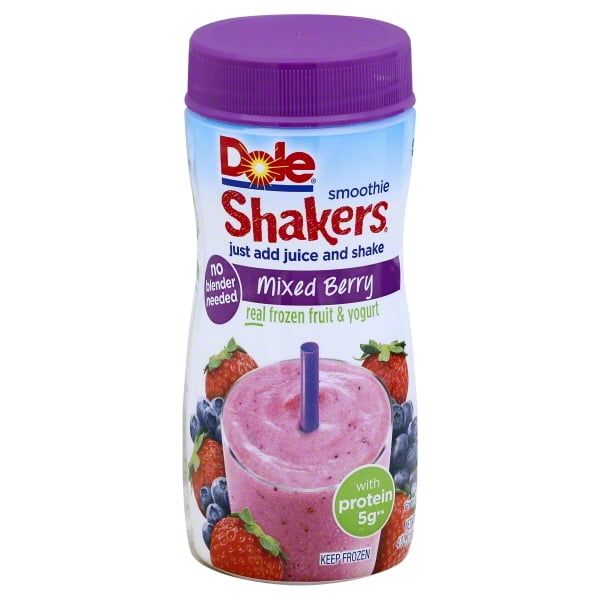 Dole Mixed Berry Shakers Smoothie, Real Fruit and Yogurt, 4oz
